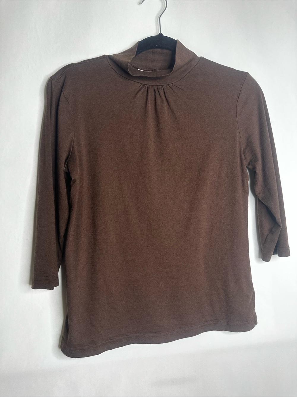 Lilly Pulitzer Brown Mock Neck Long Sleeve Top